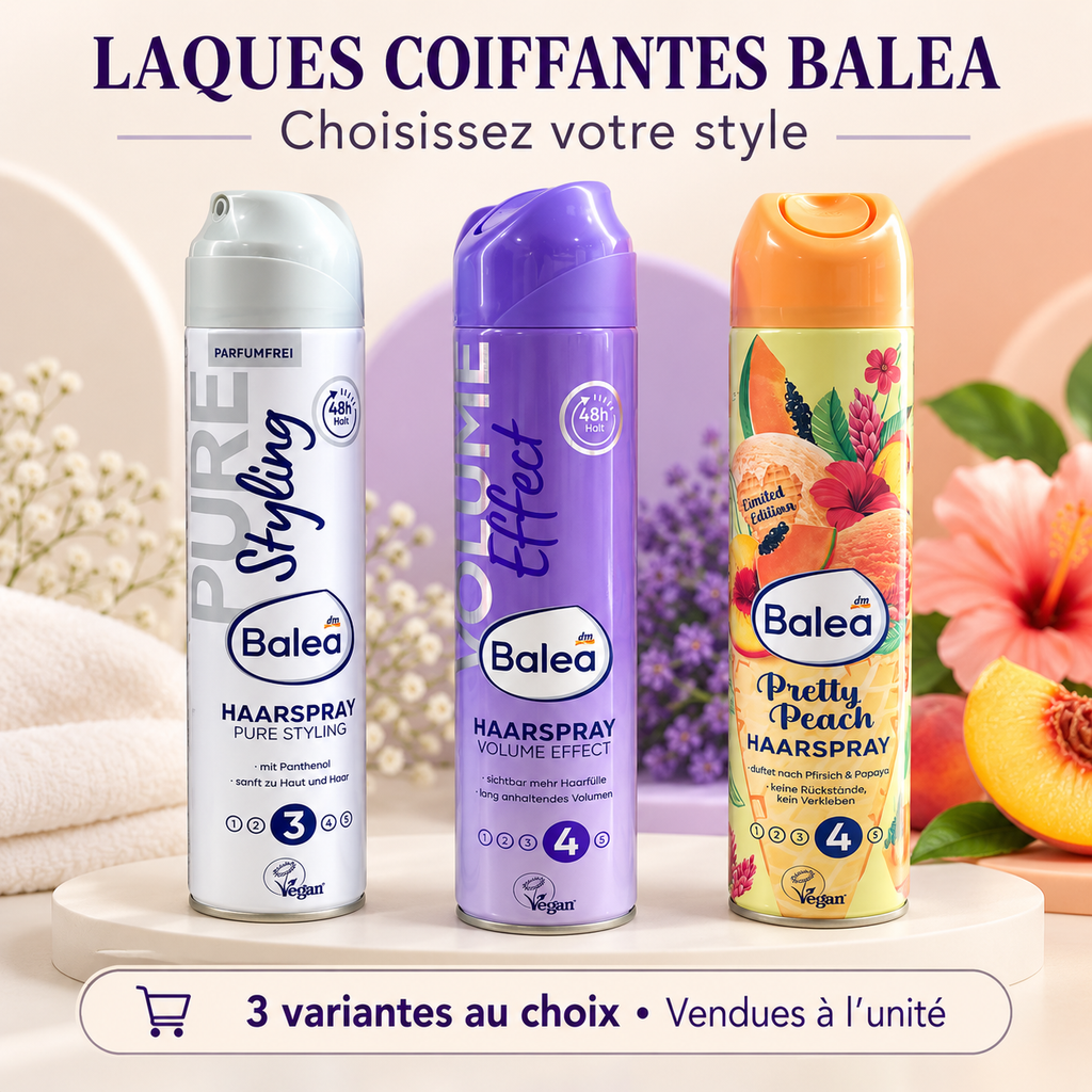 Balea – Laque Fixatrice Cheveux | 3 variantes au choix