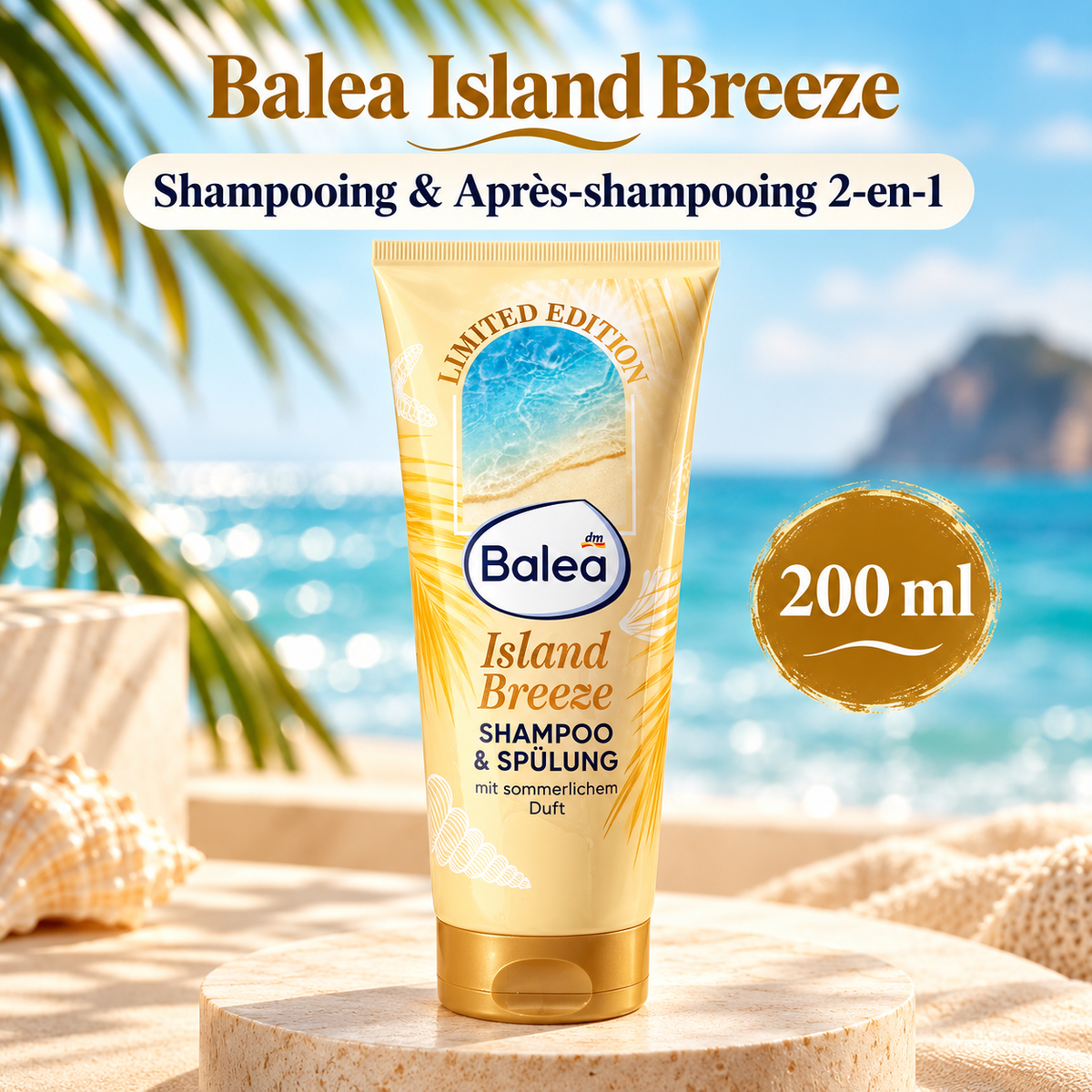 Balea Island Breeze – Shampooing &amp; Après-shampooing 2-en-1, 200 ml