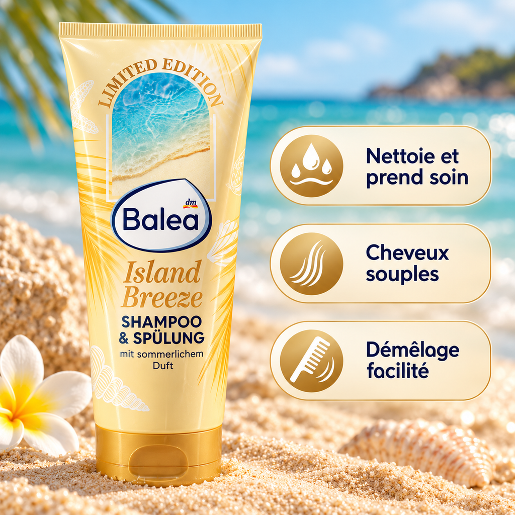 Balea Island Breeze – Shampooing &amp; Après-shampooing 2-en-1, 200 ml