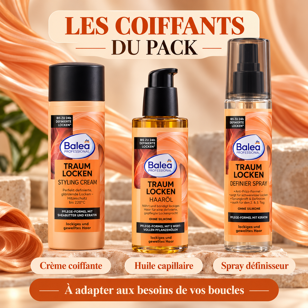 Pack Balea Professional Traumlocken – Routine Boucles &amp; Ondulations – 6 produits