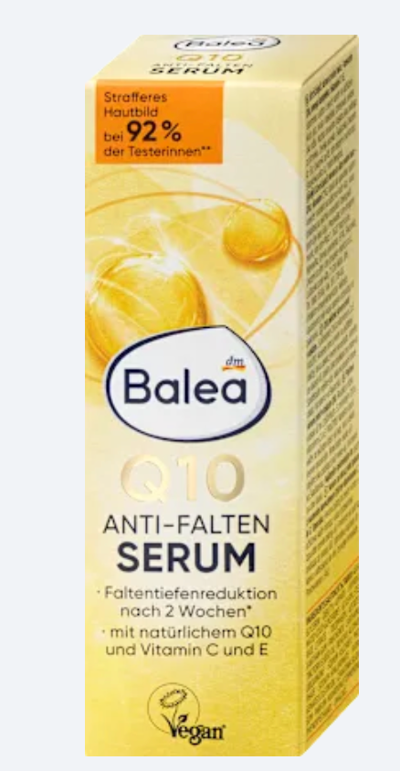 Balea Sérum Visage Q10 + Oméga aux Vitamines C & E – 30 ml