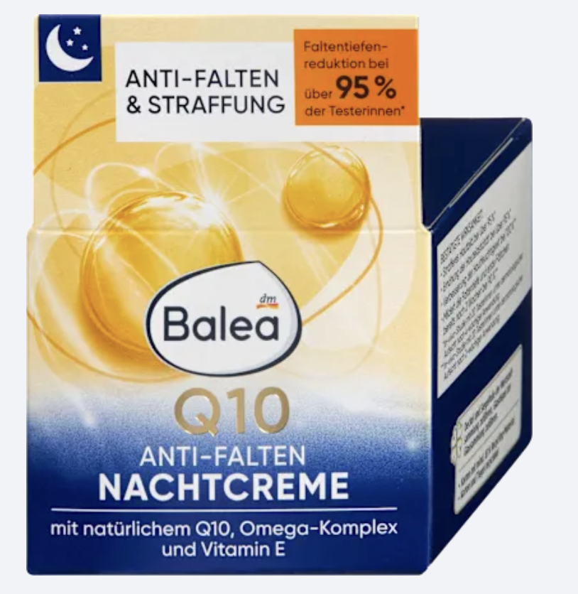 Balea Crème de Nuit Anti-Rides Q10 + Oméga – 50 ml
