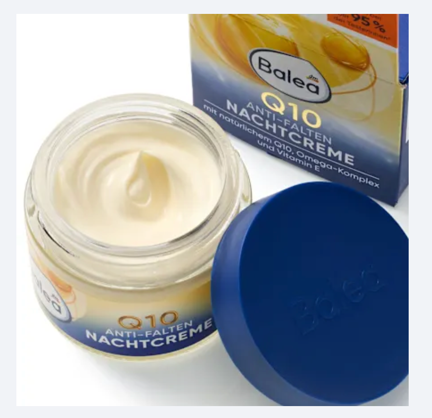 Balea Crème de Nuit Anti-Rides Q10 + Oméga – 50 ml