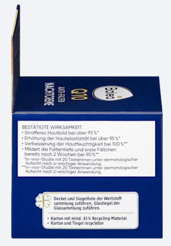 Balea Crème de Nuit Anti-Rides Q10 + Oméga – 50 ml