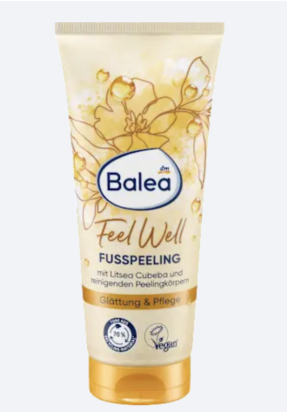 Balea Feel Well Gommage pour les Pieds Litsea Cubeba – 100 ml
