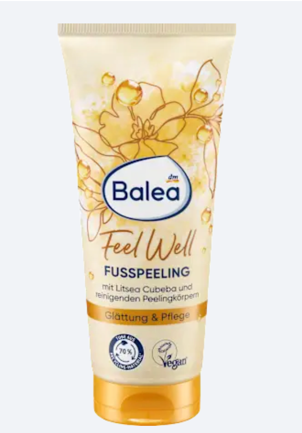 Balea Feel Well Gommage pour les Pieds Litsea Cubeba – 100 ml