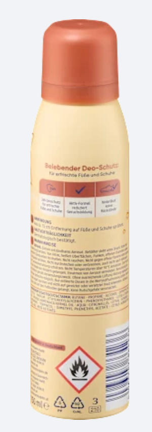 Balea Feel Well Déodorant Pieds & Chaussures – 150 ml
