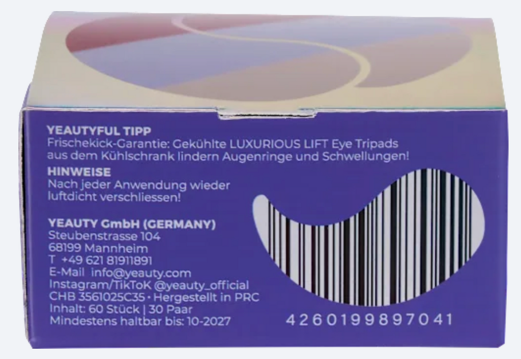 YEAUTY Luxurious Lift Patchs pour les Yeux – 60 pièces