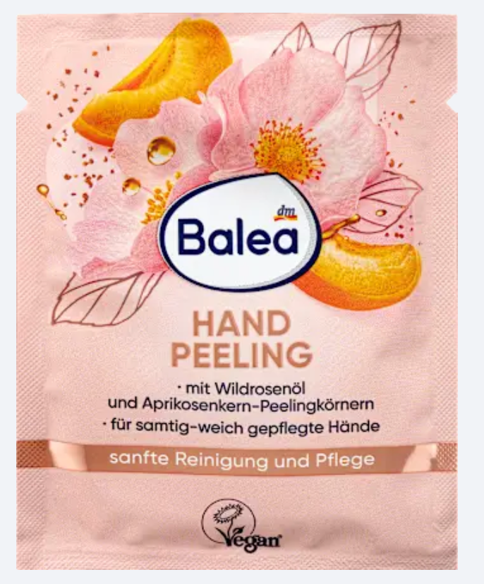 Balea Gommage pour les Mains Rose Musquée & Abricot – 15 ml