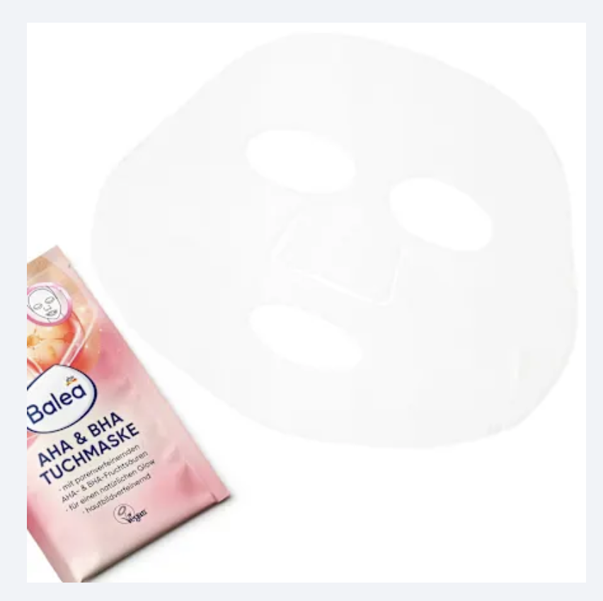 Balea Masque Visage AHA & BHA Éclat et Pores – 1 pièce