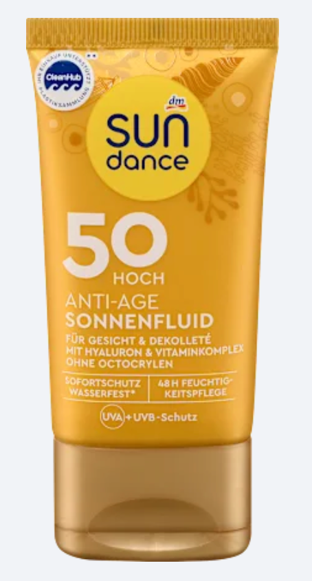 SUNDANCE Fluide Solaire Anti-Âge Visage SPF 50 – 50 ml