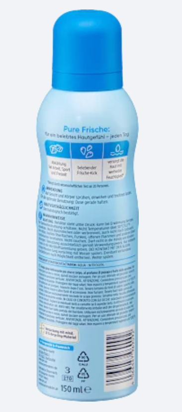 Balea Aqua Brume Rafraîchissante Visage & Corps – 150 ml