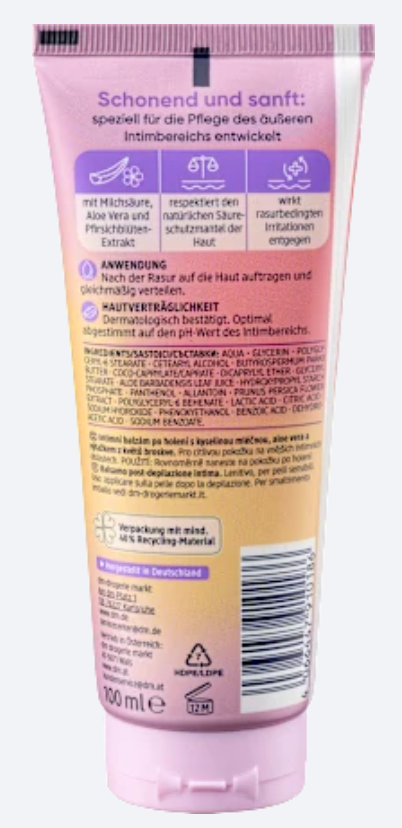 Balea Baume Après-Rasage Intime Peaux Sensibles – 100 ml