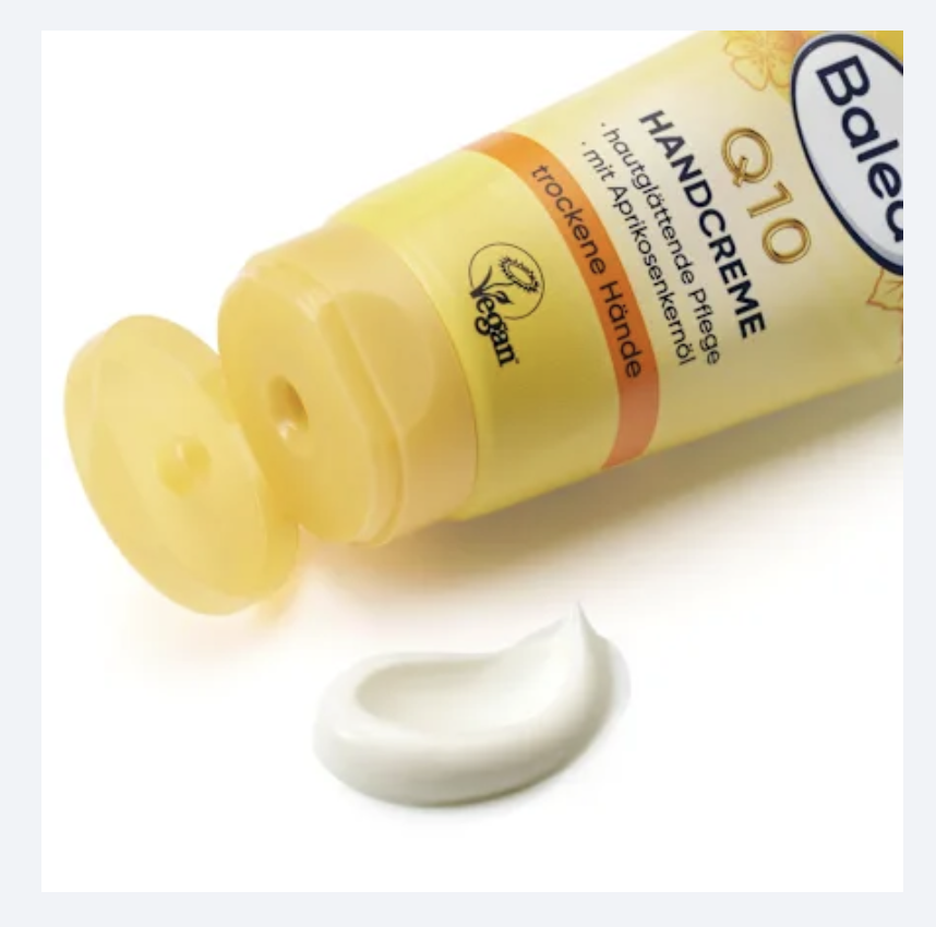 Balea Crème Mains Q10 & Huile d’Abricot SPF 15 – 100 ml