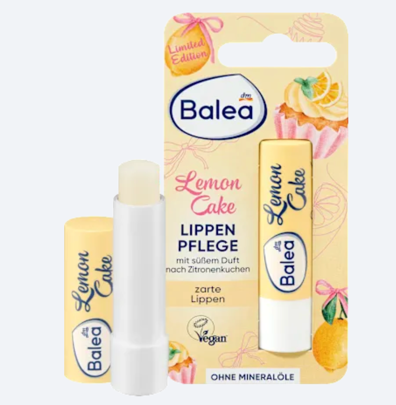 Balea Lemon Cake Baume à Lèvres Karité & Coco Bio – 4,8 g