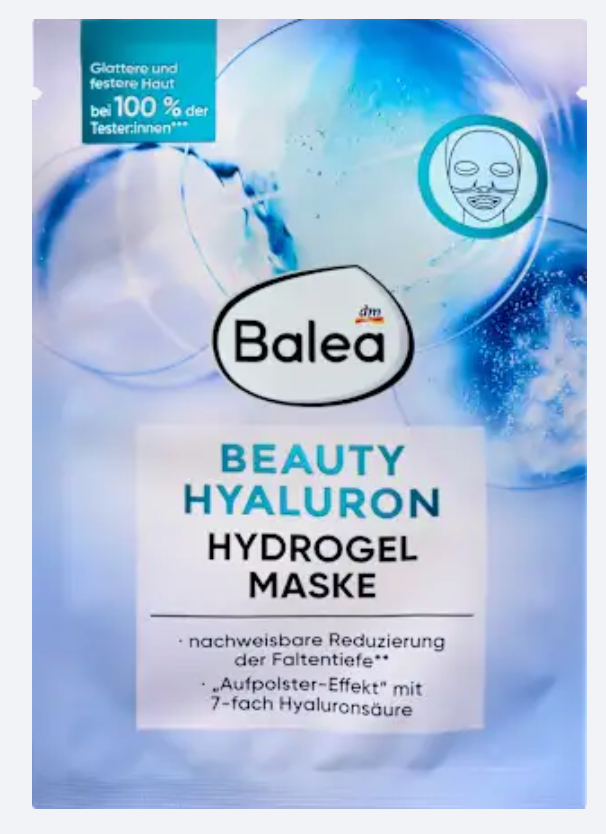 Balea Masque Hydrogel Beauty Hyaluron 7-en-1 – 1 pièce
