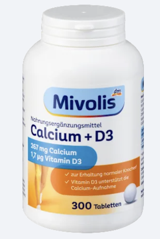 Mivolis Calcium + Vitamine D3 – 300 comprimés