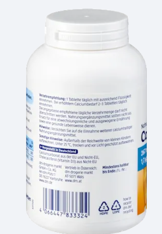 Mivolis Calcium + Vitamine D3 – 300 comprimés
