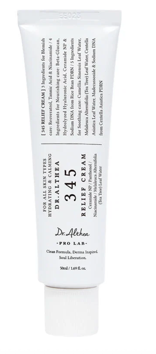 Dr. Althea 345 Relief Cream – Crème Apaisante & Réparatrice de Barrière, 50 ml