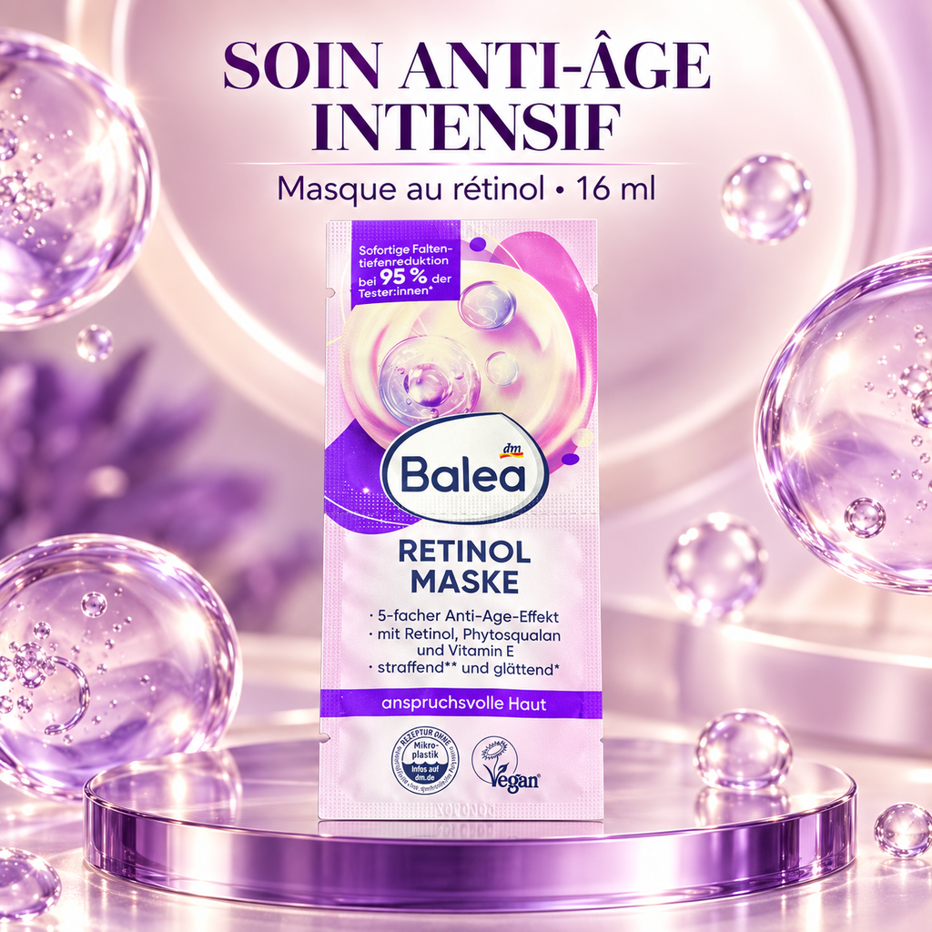 Balea – Masque Visage au Rétinol, 16 ml