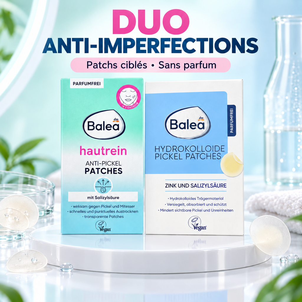 Balea – Duo de Patchs Anti-Boutons à l’Acide Salicylique &amp; Hydrocolloïdes