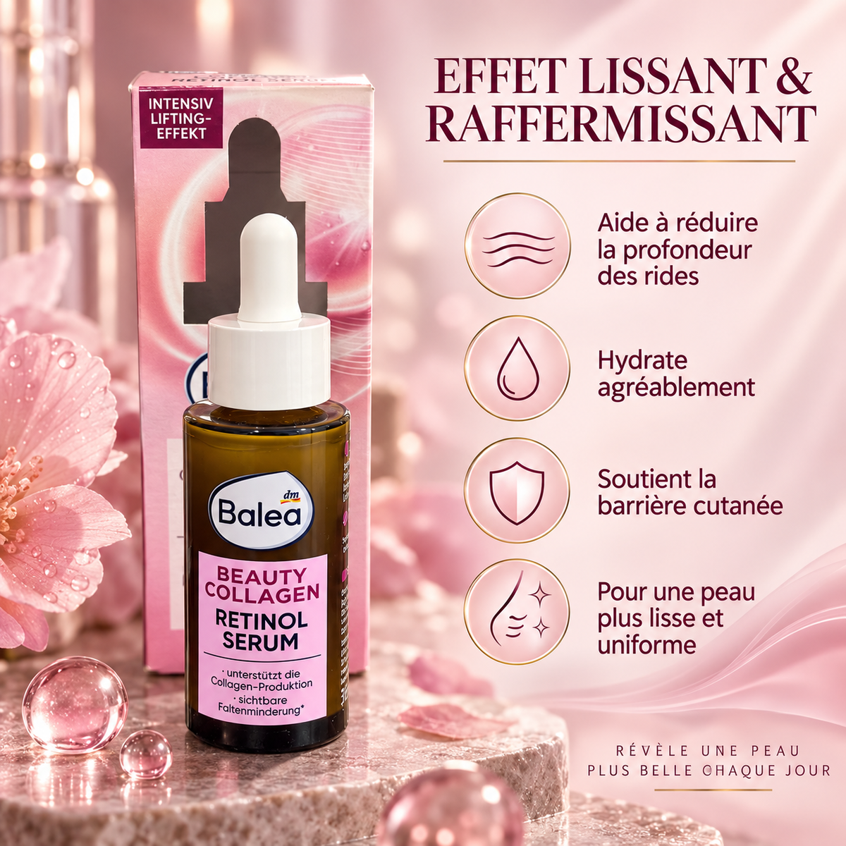 Balea Beauty Collagen Retinol – Sérum Visage, 30 ml