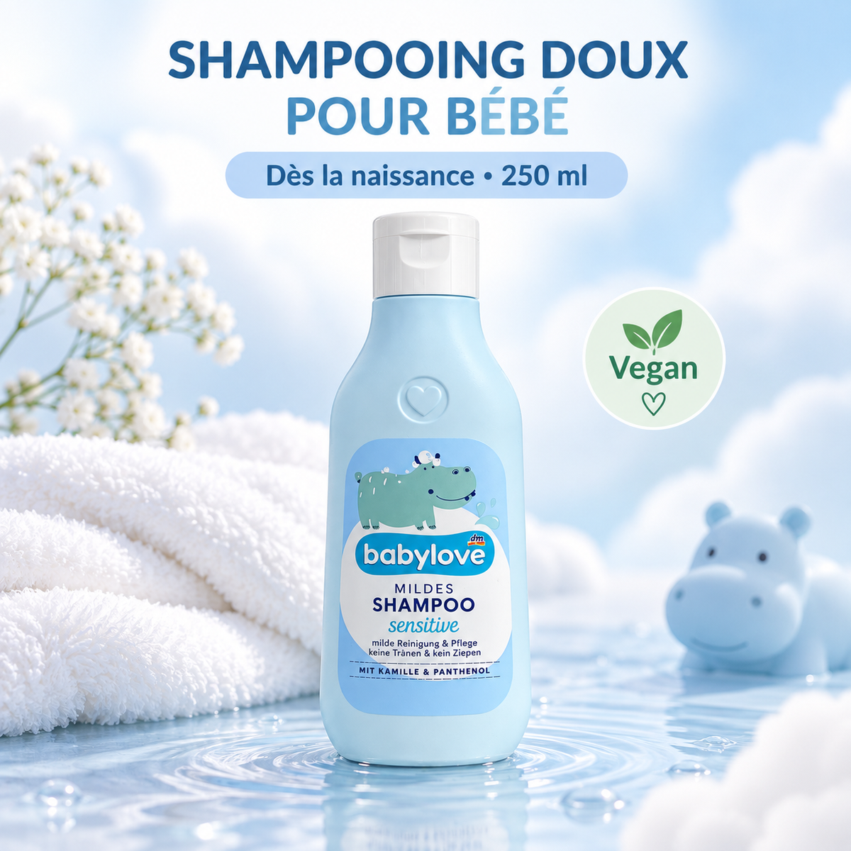 babylove Shampooing Doux Sensitive pour Bébé – 250 ml