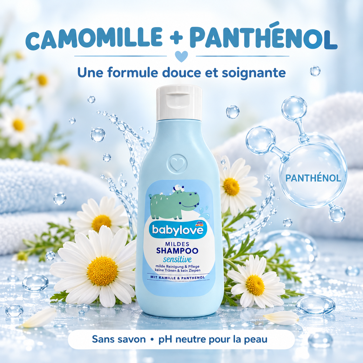 babylove Shampooing Doux Sensitive pour Bébé – 250 ml