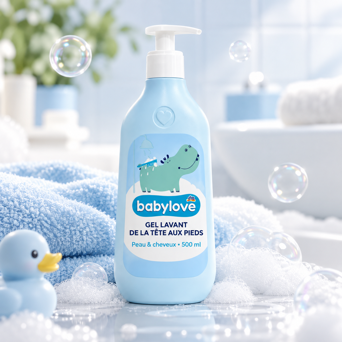 babylove Sensitive – Gel Lavant de la Tête aux Pieds, 500 ml