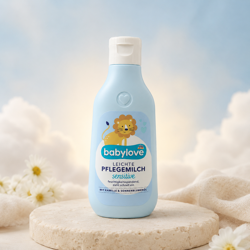 Lait de soin léger Sensitive pour bébé babylove – 250 ml
