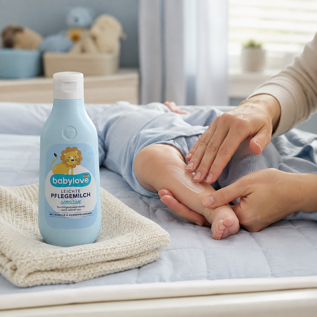 Lait de soin léger Sensitive pour bébé babylove – 250 ml