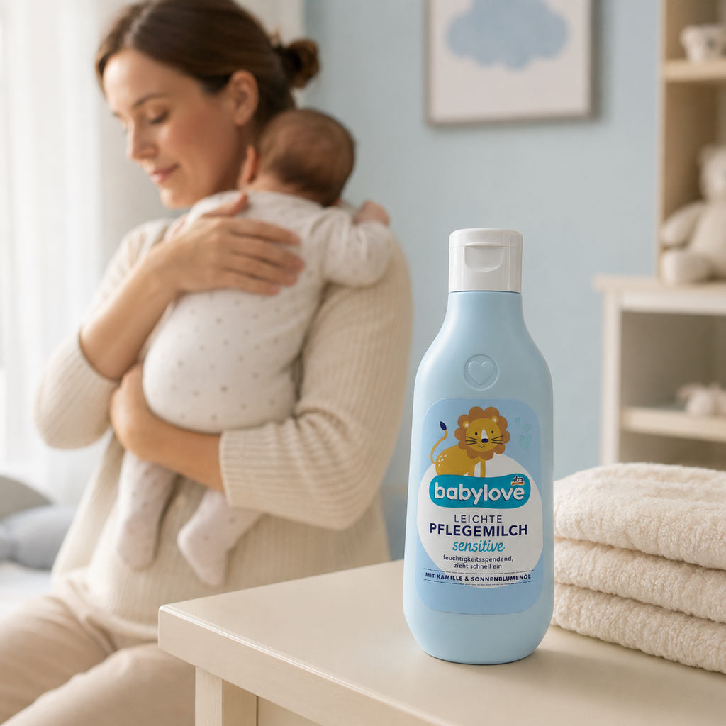 Lait de soin léger Sensitive pour bébé babylove – 250 ml