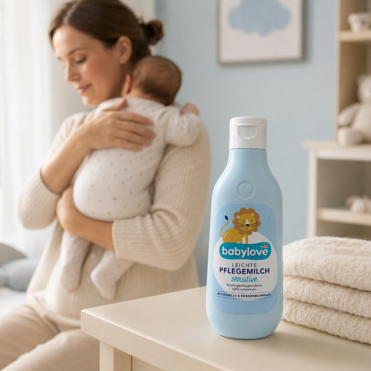 Lait de soin léger Sensitive pour bébé babylove – 250 ml