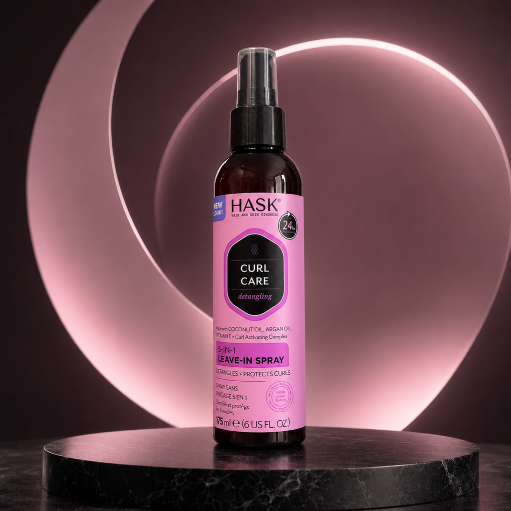 Spray sans rinçage 5-en-1 HASK Curl Care – Soin des boucles, 175 ml