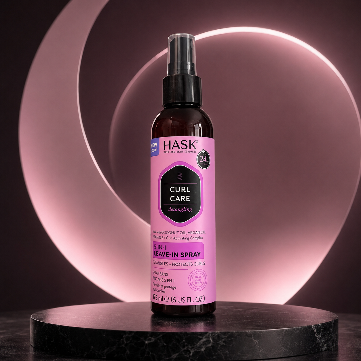 Spray sans rinçage 5-en-1 HASK Curl Care – Soin des boucles, 175 ml