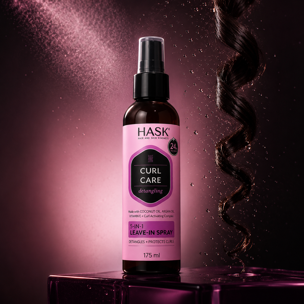 Spray sans rinçage 5-en-1 HASK Curl Care – Soin des boucles, 175 ml