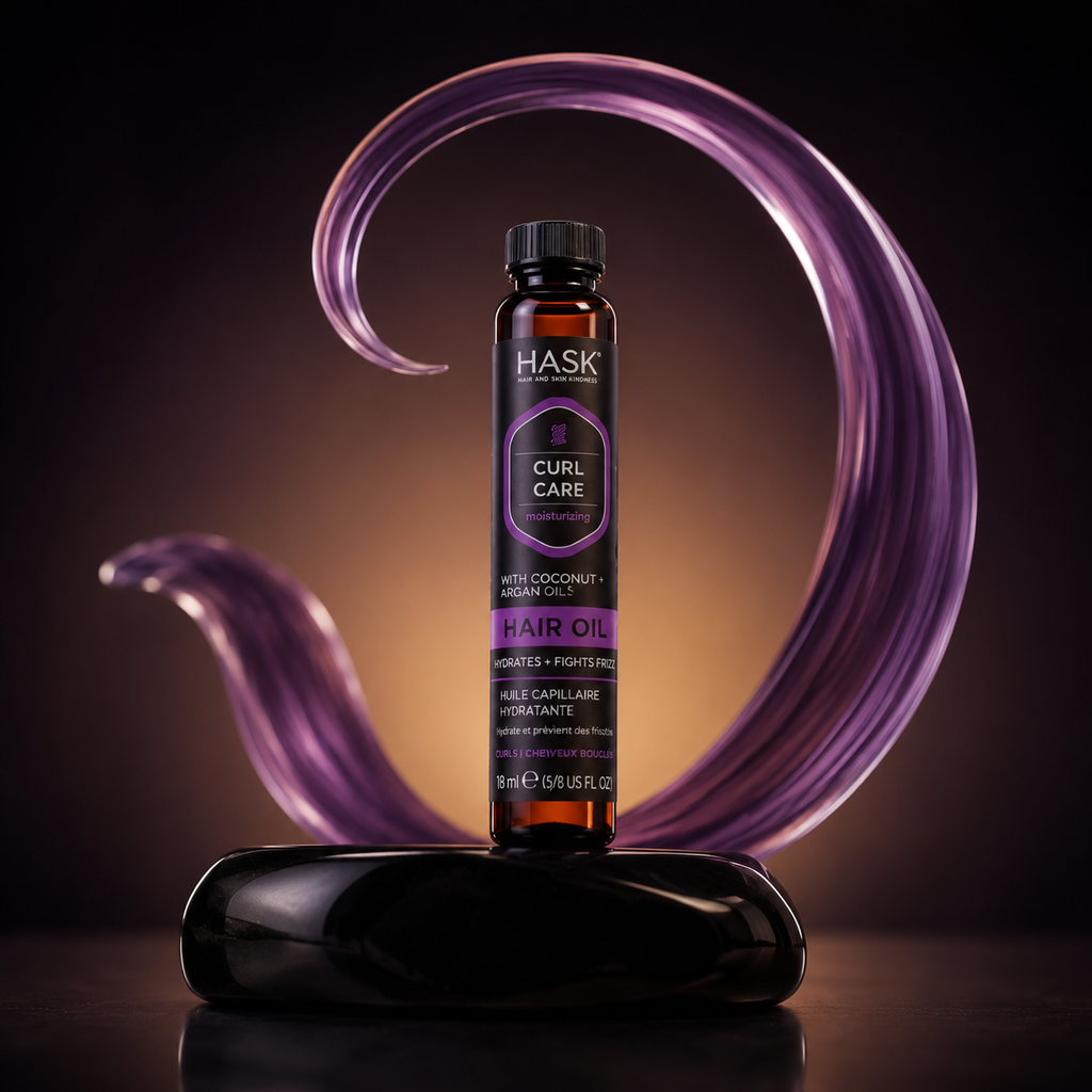Huile capillaire hydratante HASK Curl Care – Cheveux bouclés, 18 ml