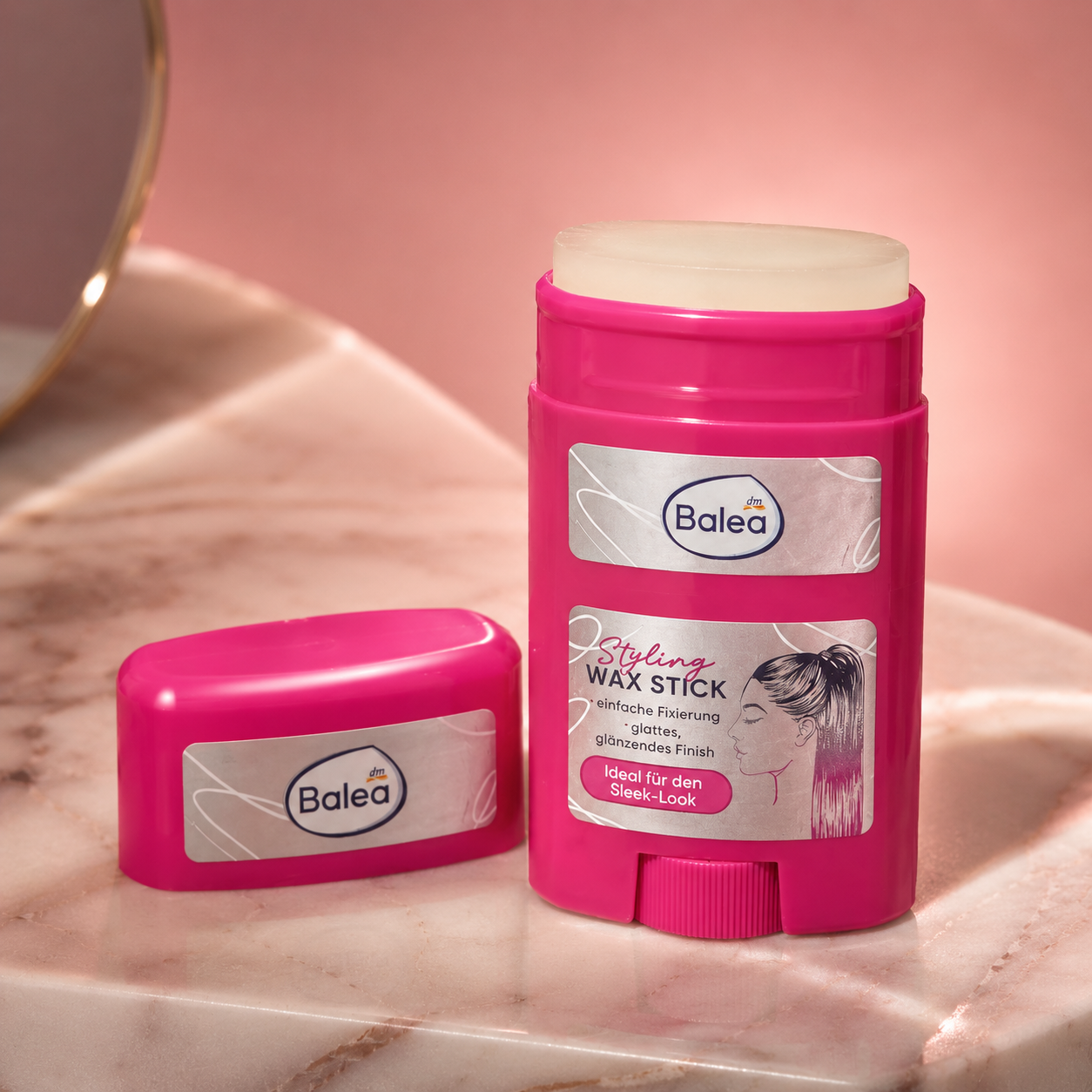 Stick de cire coiffante Balea – Sleek Look & Baby Hairs, 25 g