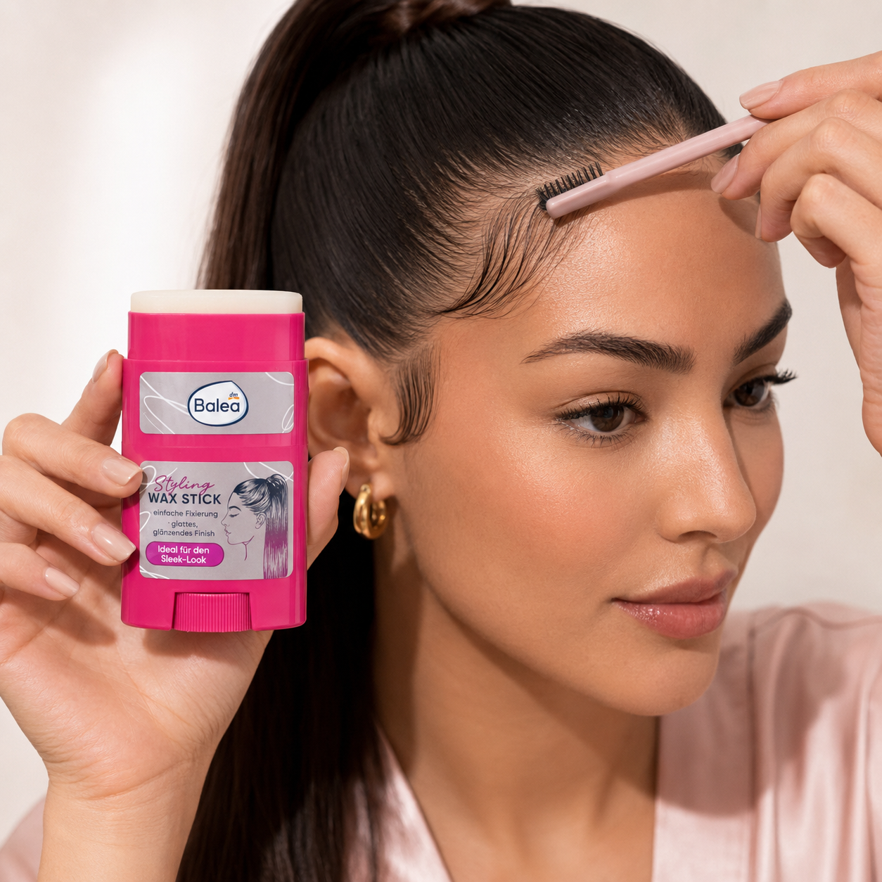 Stick de cire coiffante Balea – Sleek Look & Baby Hairs, 25 g