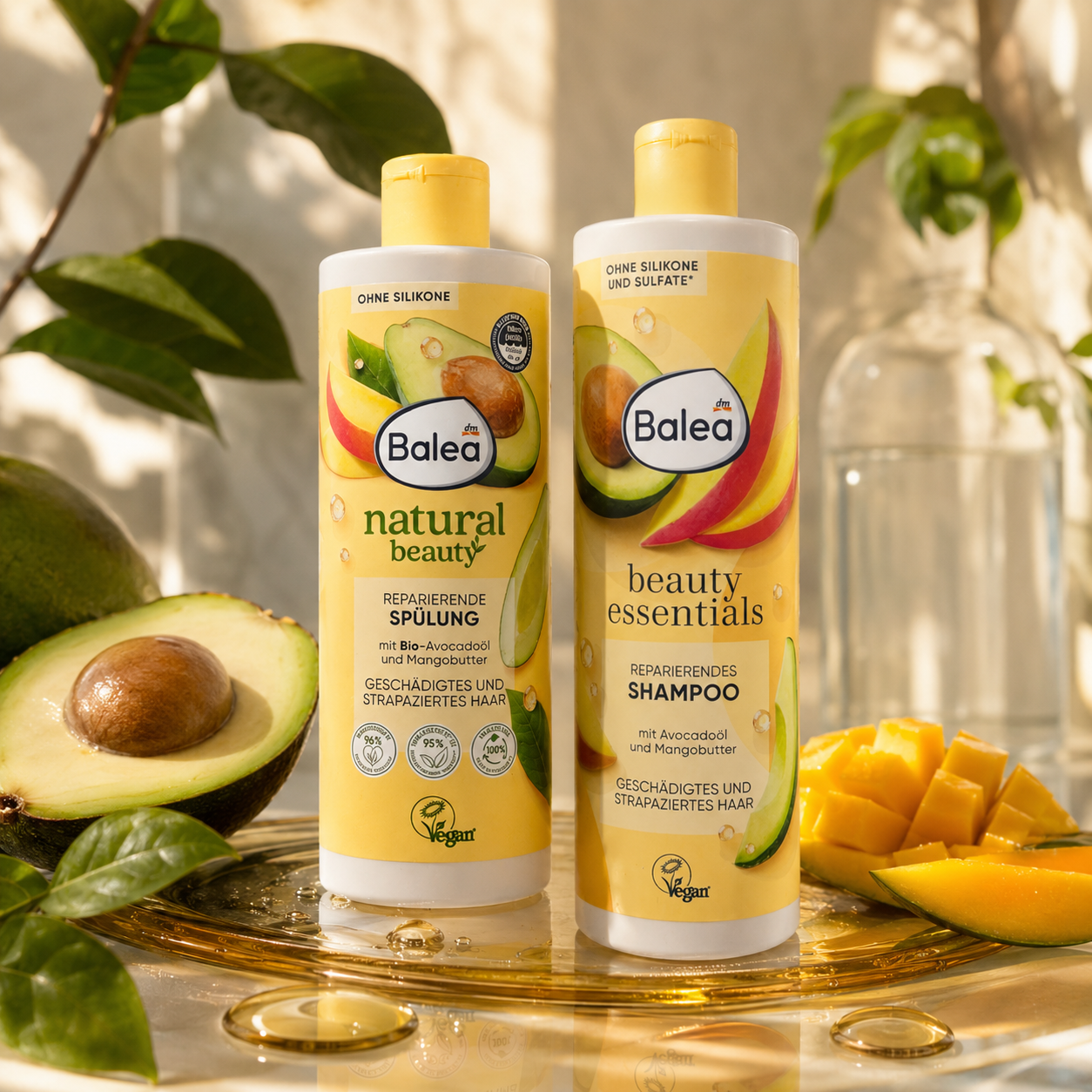 Pack Réparation Balea Avocat & Beurre de mangue – Shampooing + Après-shampooing