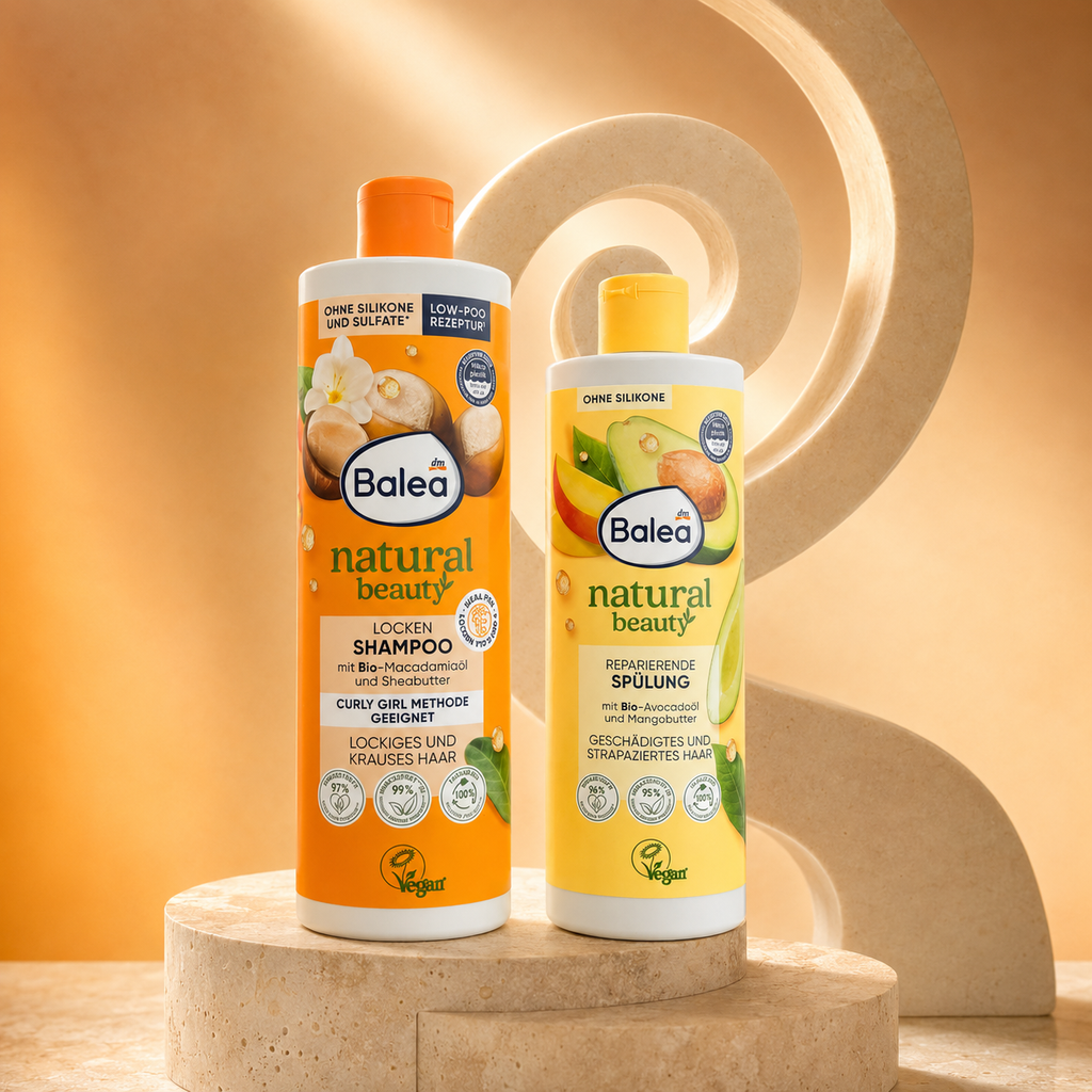 Pack Boucles Balea – Shampooing Curl + Après-shampooing réparateur, 750 ml