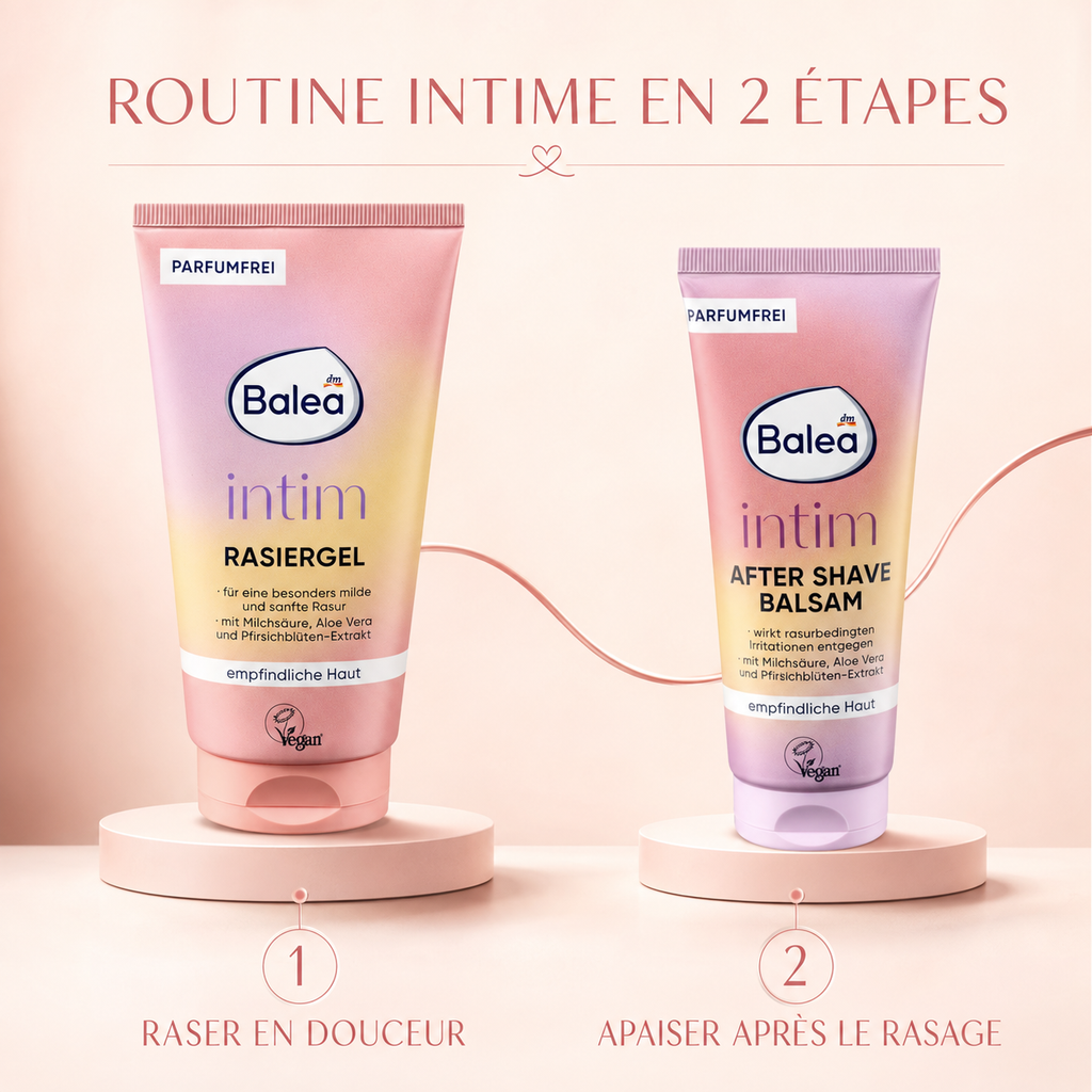 Pack Balea Intim – Gel de rasage doux 150 ml + Baume après-rasage 100 ml