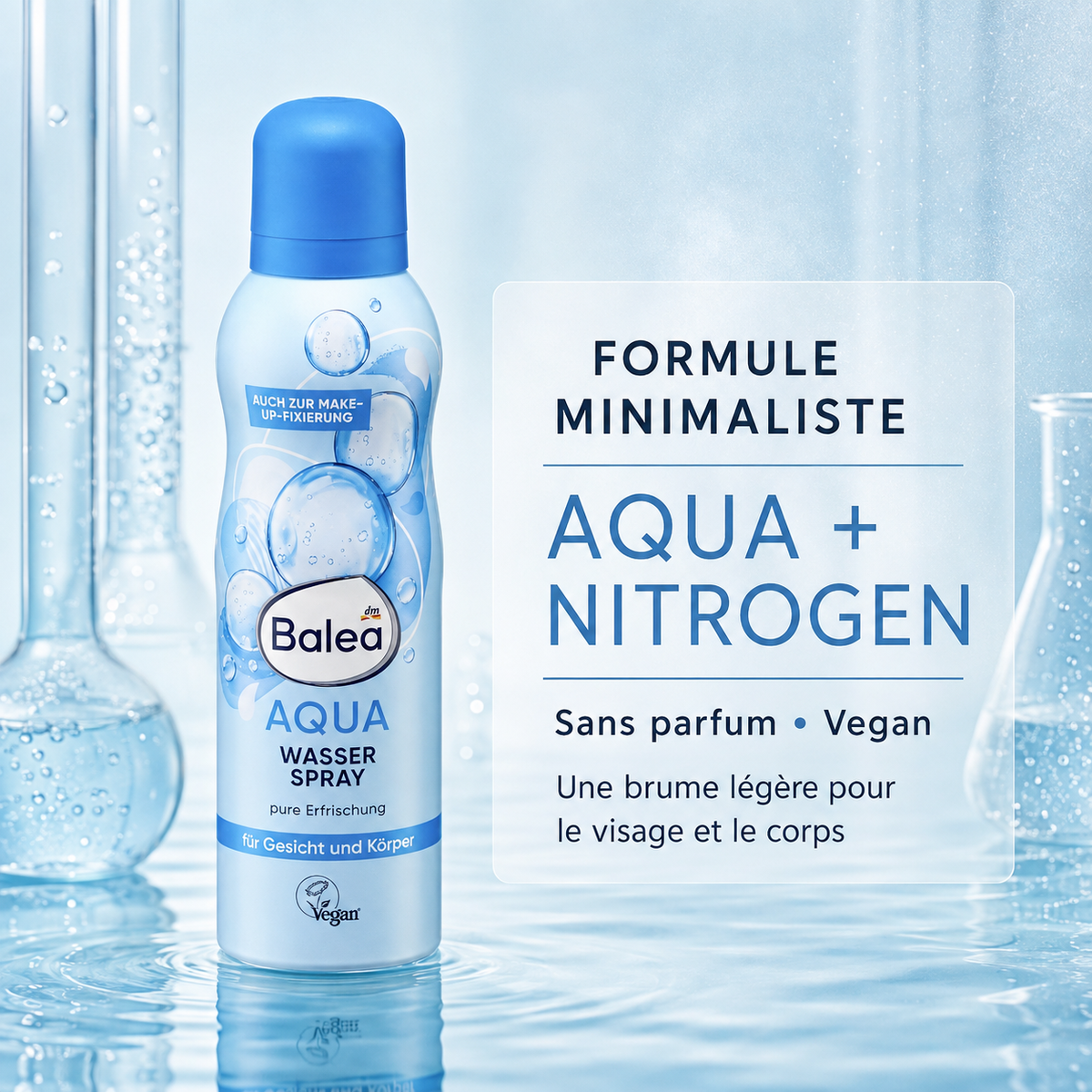 Balea Aqua Brume Rafraîchissante Visage & Corps – 150 ml