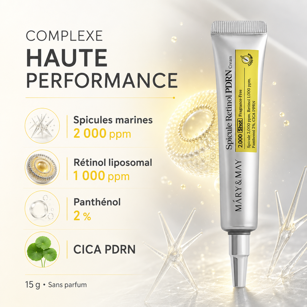 Mary&May Spicule Retinol PDRN Cream – Soin anti-âge au rétinol, 15 g