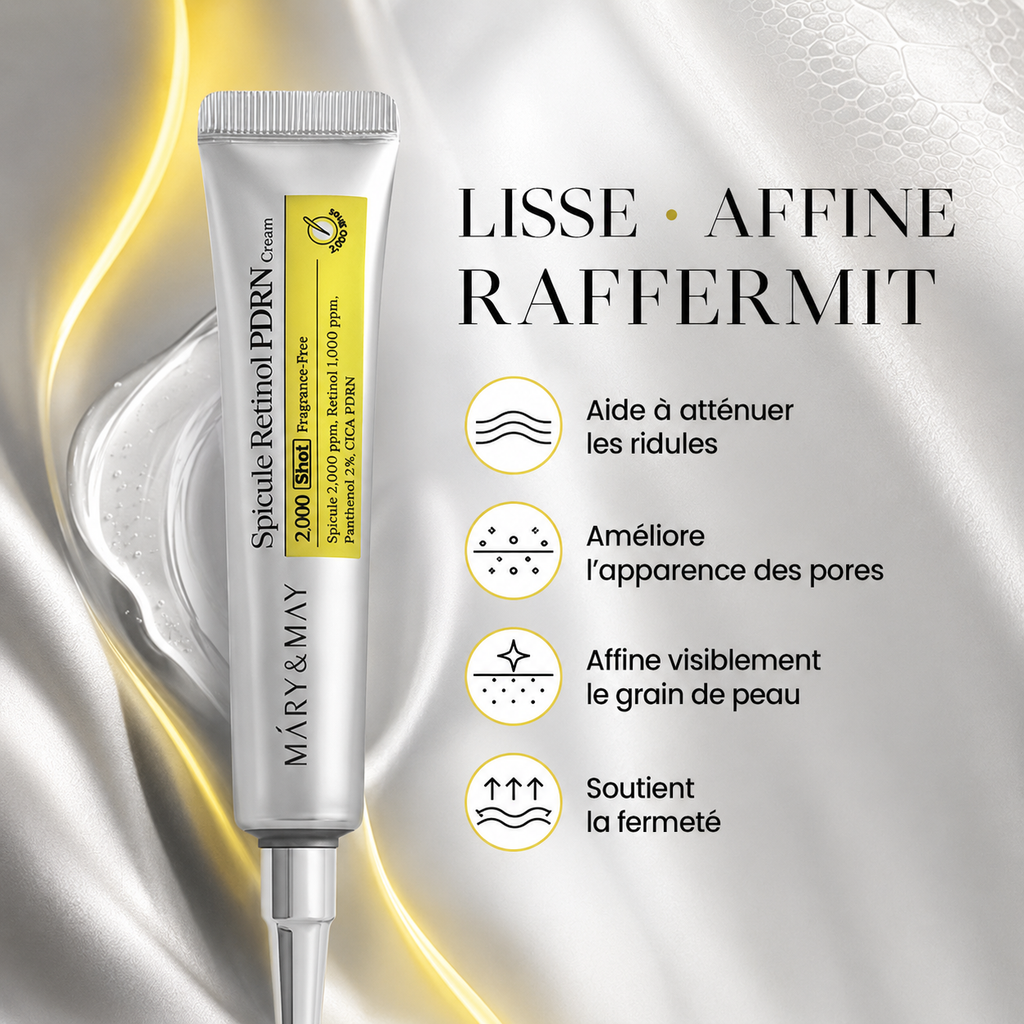 Mary&May Spicule Retinol PDRN Cream – Soin anti-âge au rétinol, 15 g