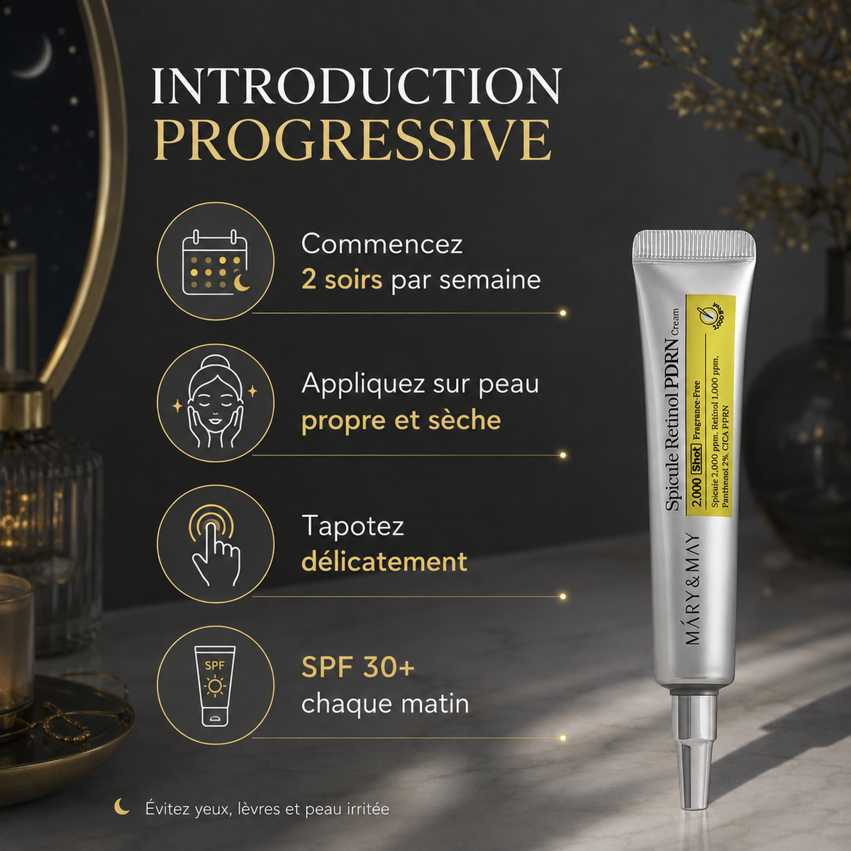 Mary&May Spicule Retinol PDRN Cream – Soin anti-âge au rétinol, 15 g