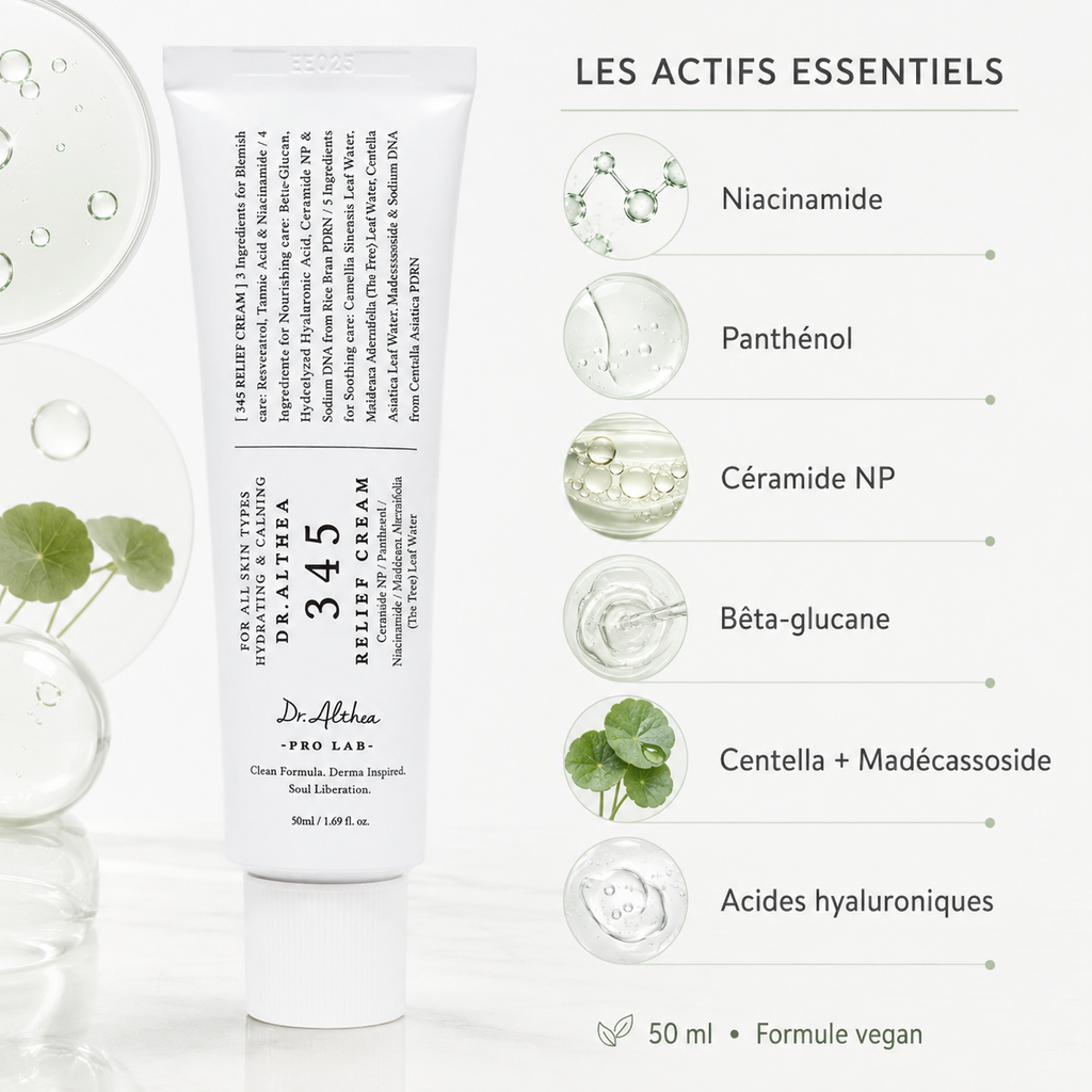 Dr. Althea 345 Relief Cream – Crème Apaisante & Réparatrice de Barrière, 50 ml
