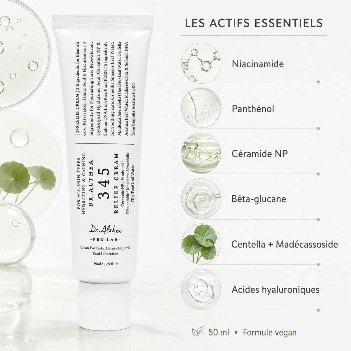 Dr. Althea 345 Relief Cream – Crème Apaisante & Réparatrice de Barrière, 50 ml