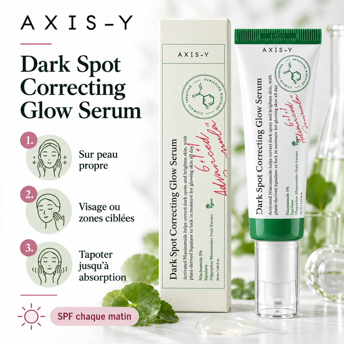 AXIS-Y Dark Spot Correcting Glow Serum – Sérum Éclat à la Niacinamide 5 %, 50 ml