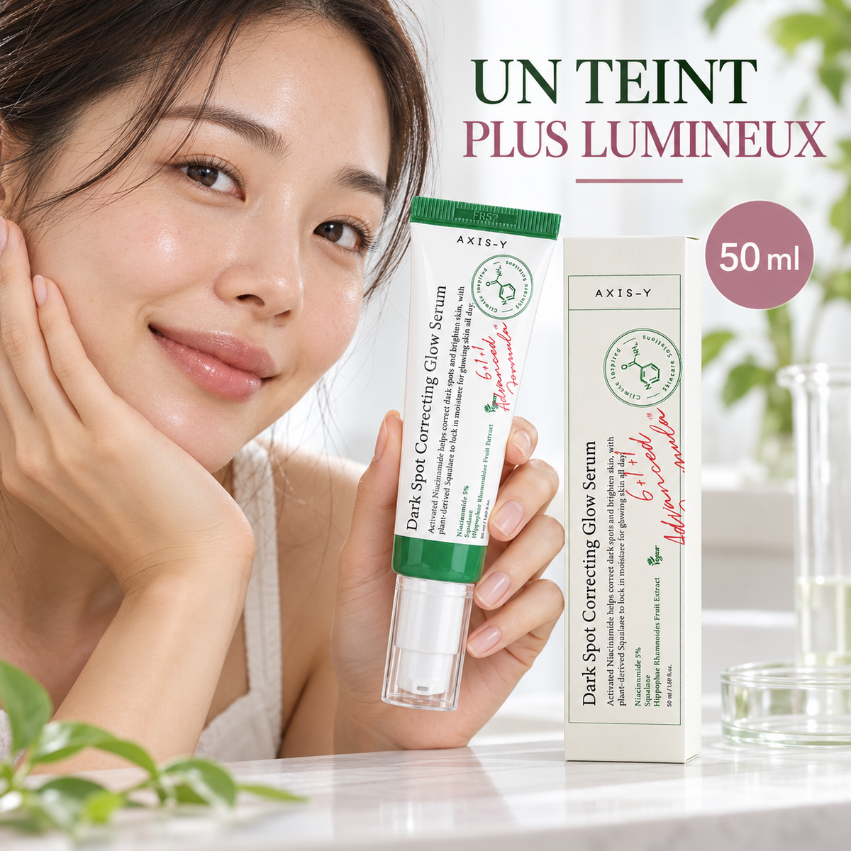 AXIS-Y Dark Spot Correcting Glow Serum – Sérum Éclat à la Niacinamide 5 %, 50 ml